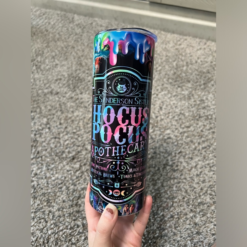 Hocus Pocus 20oz tumbler with lid and straw